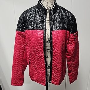 Stylish pink and Black Quilted golf Jacket